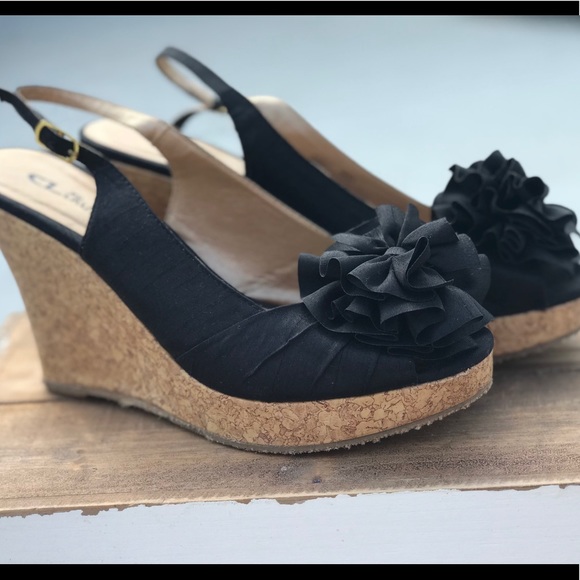 cl by laundry black wedge